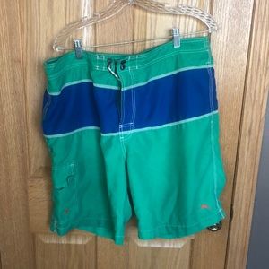 Tommy Bahama Swim Trunks. Blue and Green. Size XL/TG